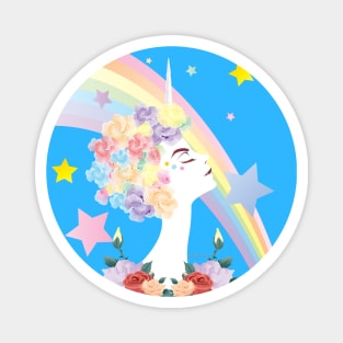 Rainbow Unicorn Magnet